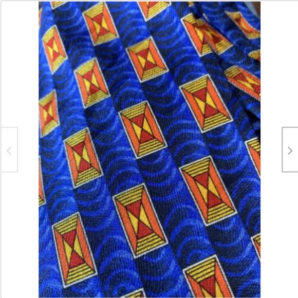 Silk Imported Light Blue pattern Tie Made in USA - Picture 1 of 5